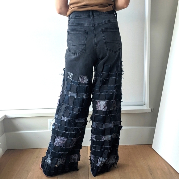 Patchwork Hand Crafted Jeans - Picture 2 of 4